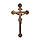 Хрест настінний з кріпленням Veronese Розп'яття 38х20 см 76435 бронзове покриття, фото 6