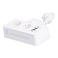 Мережевий фільтр на 2 євро розетки з 2 USB та 2 Type-C 4 порти Білий Lugi, фото 4