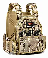 Плитоноска бронежилет разгрузка тактическая на 9 магазинов Мультикам yakeda