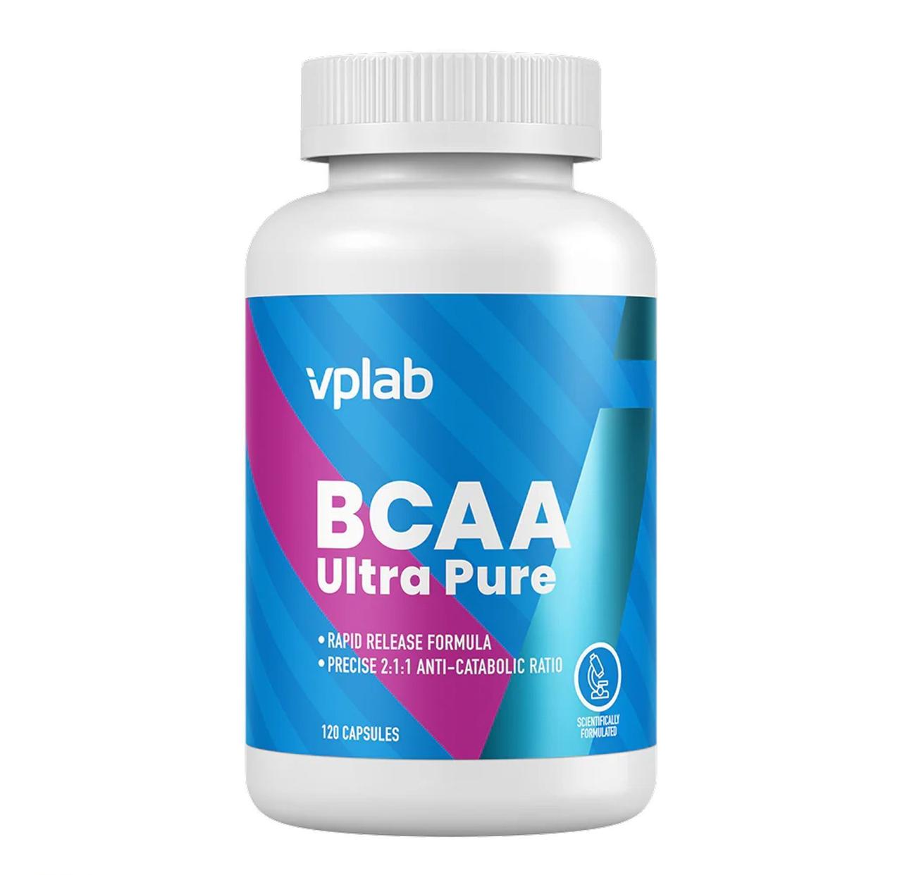 Амінокислоти VPLab BCAA Ultra Pure 120 капсул