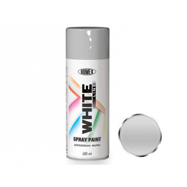 Аерозольний балон фарба,(WL137)  DOMEX WHITE LINE, хром 137, 400 мл, фото 1