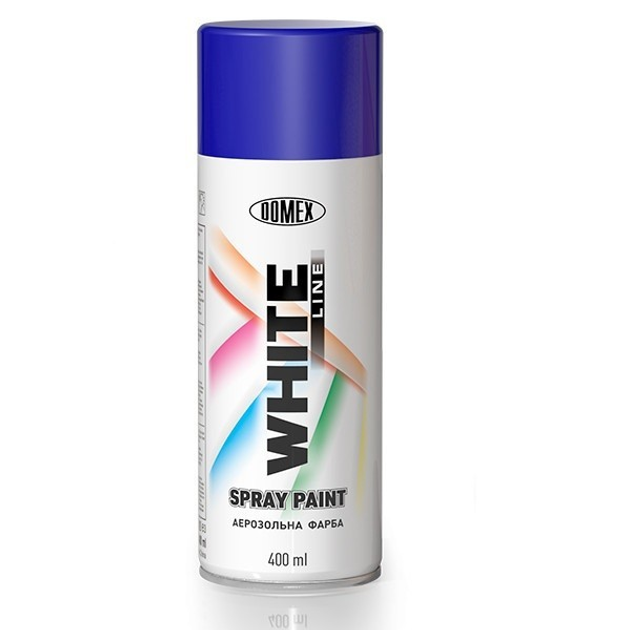 Аерозольний балон фарба, (WL5017) DOMEX WHITE LINE, синя RAL5017, 400 мл, фото 1