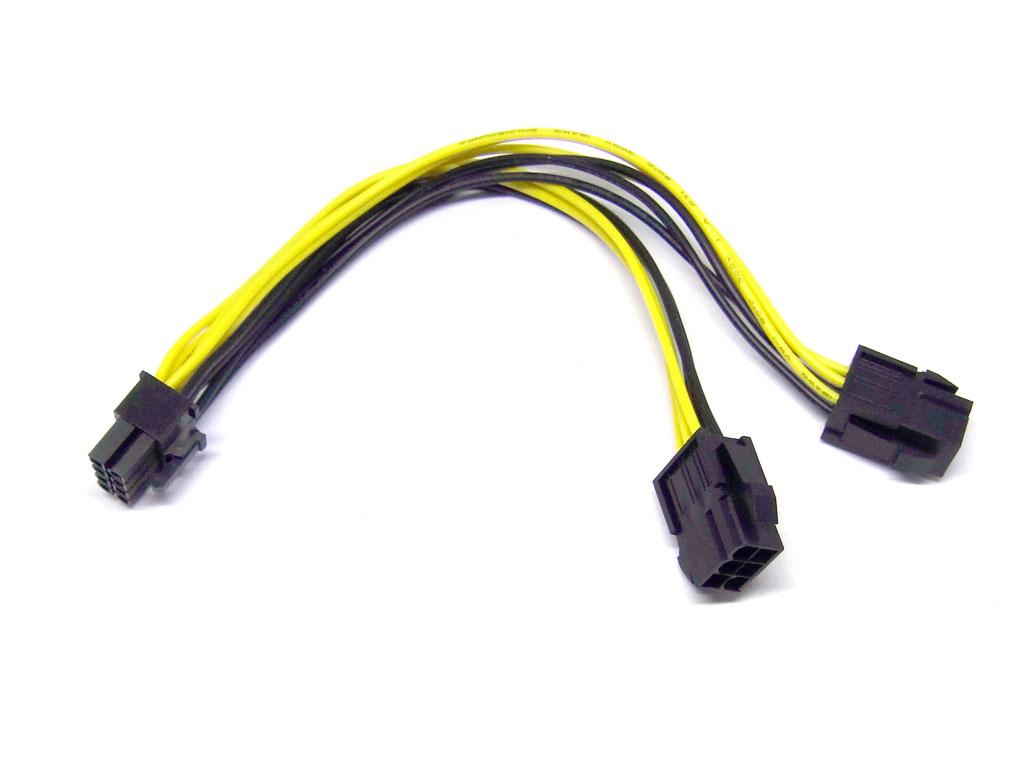 Перехідник 2 x 6pin to 8pin подовжувач PCI-Ex (відеокарта), фото 1