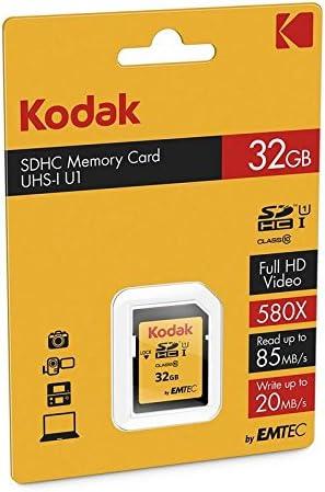 Карта пам’яті Kodak SDHC 32GB Class 10 U1 для камери, смартфона, планшета, 90 МБ/с