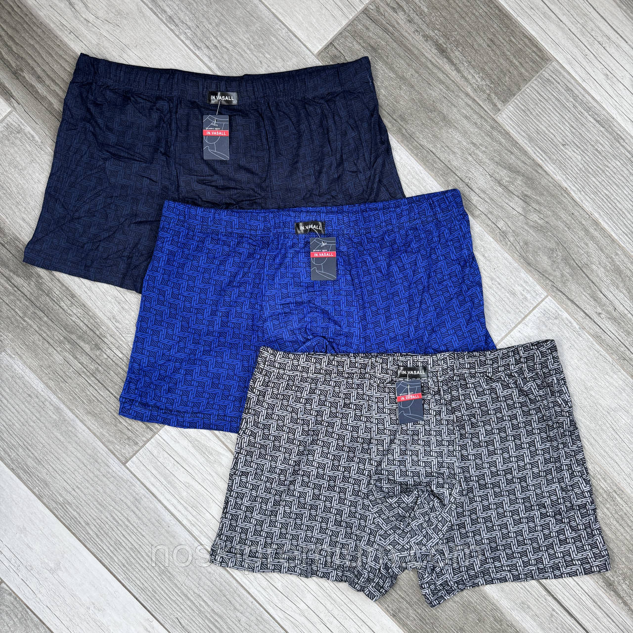 Труси чоловічі боксери бавовна з бамбуком Vasall, розміри XL-4XL, асорті, 1034, фото 1