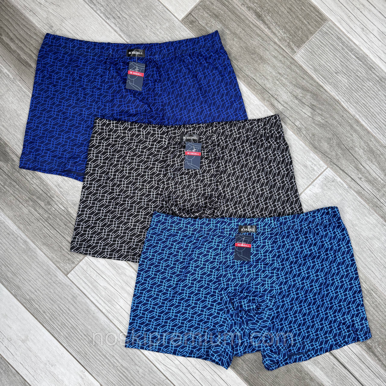 Труси чоловічі боксери бавовна з бамбуком Vasall, розміри XL-4XL, асорті, 1023, фото 1