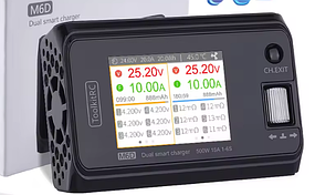 Зарядний пристрій ToolkitRC M6D V3 500W 15A DC Dual Channel