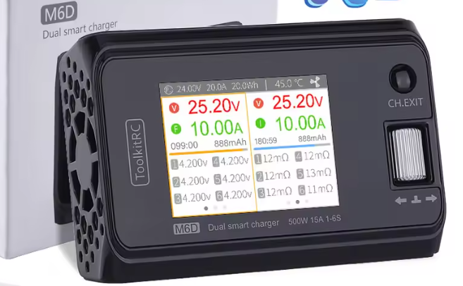 Зарядний пристрій ToolkitRC M6D V3 500W 15A DC Dual Channel