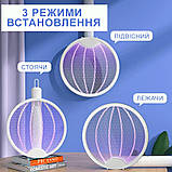 Ракетка мухобойка для комарів та комах електрична 3 режими встановлення Mosquito Swatter біла (GS-187332), фото 5