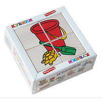 Кубики "Склади малюнок: Іграшки" Komarovtoys