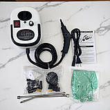 Паровий очищувач ручний 2500 Вт Zepline парогенератор з насадками 14в1 пароочищувач 1.2 л для прибирання 105 ℃, фото 3