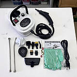 Паровий очищувач ручний 2500 Вт Zepline парогенератор з насадками 14в1 пароочищувач 1.2 л для прибирання 105 ℃, фото 6