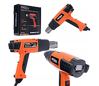 Фен будівельний електричний Kraft&Dele KD3028 2000 Вт з LCD дисплеєм,промисловий термофен з регулюванням температури