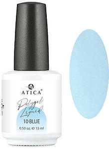 Рідкий полігель Polygel Liquid No10 Blue Atica, 15 мл