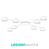 Люстра ML472-8 бiла Ledcoin на 8 ламп GX53 (стельовий світильник під змінні LED лампи) Ø1000х55мм, фото 3