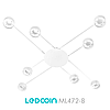 Люстра ML472-8 бiла Ledcoin на 8 ламп GX53 (стельовий світильник під змінні LED лампи) Ø1000х55мм, фото 5