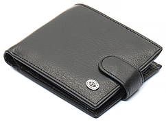 Чоловіче портмоне ST Leather ST103 чорне натуральна шкіра для карток і грошей