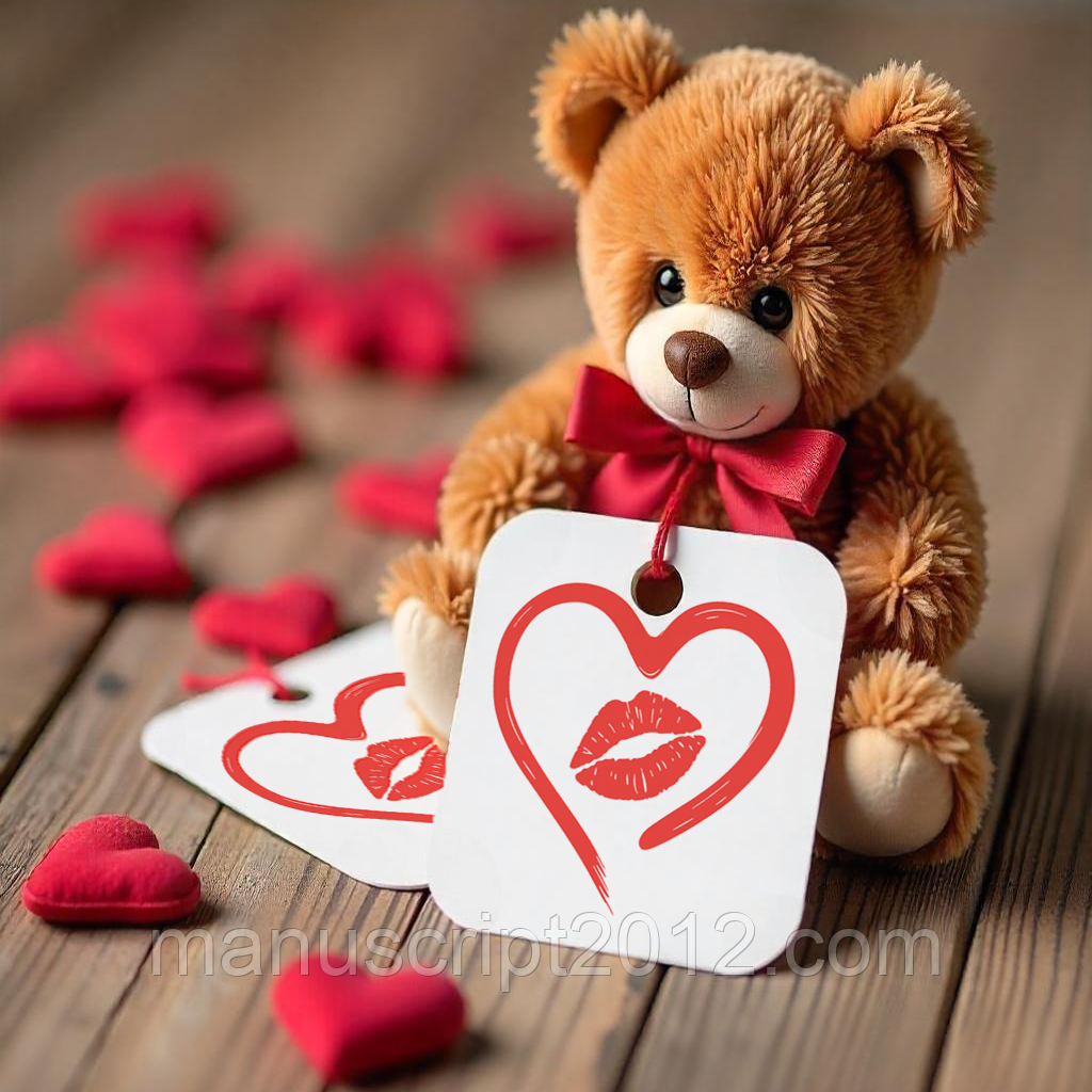 Бірка на День закоханих (45х50мм.) "Валентинка", фото 1