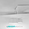 Люстра ML472-8 бiла Ledcoin на 8 ламп GX53 (стельовий світильник під змінні LED лампи) Ø1000х55мм, фото 7