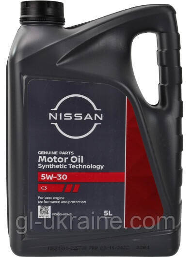 Моторна олива NISSAN 5W-30 C3, 5л (KE900-91043)