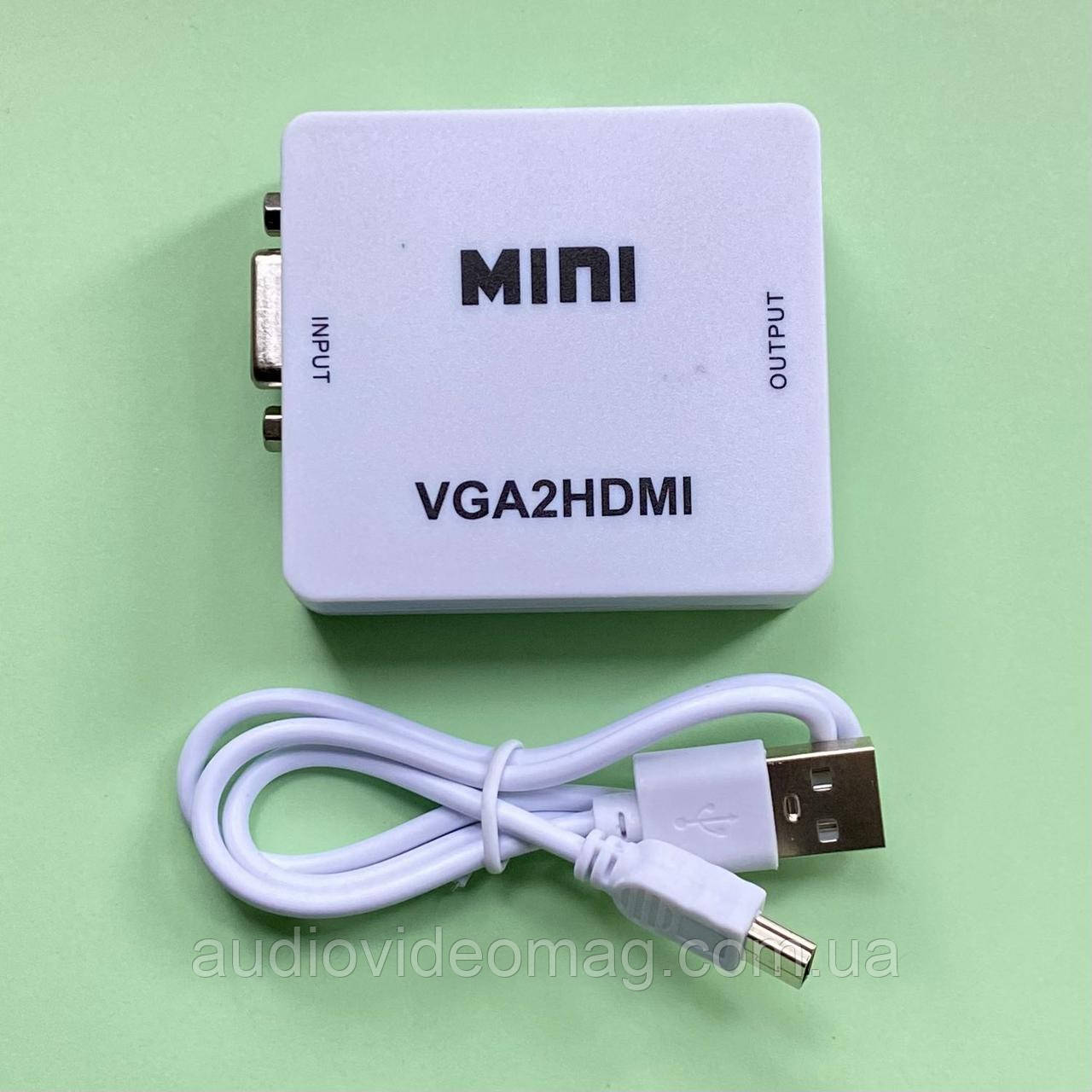 Відеоадаптер, конвертер VGA на HDMI, фото 1