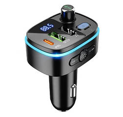 Автомобільний FM-модулятор трансмітер Hoco E62 20 W 3 A зі швидким заряджанням, 8522341 — 909