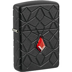 Запальничка бензинова Zippo Diamond Pattern Design Чорний (46756), 8834328 — 456