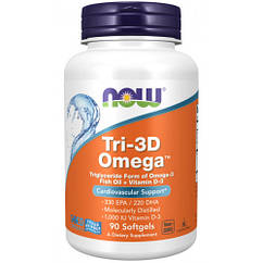 Омега Риб'ячий жир Now Foods Tri-3D Omega 90 капсул, 7785929 — 706