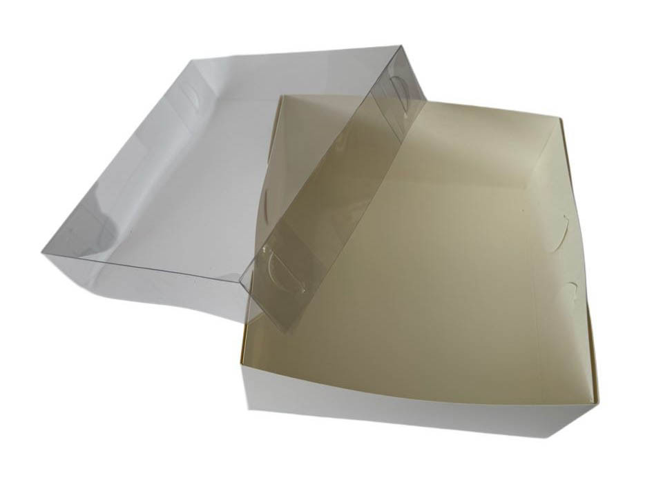 Коробка з прозорою кришкою для бенто-тортів, 170*170*80мм, фото 1