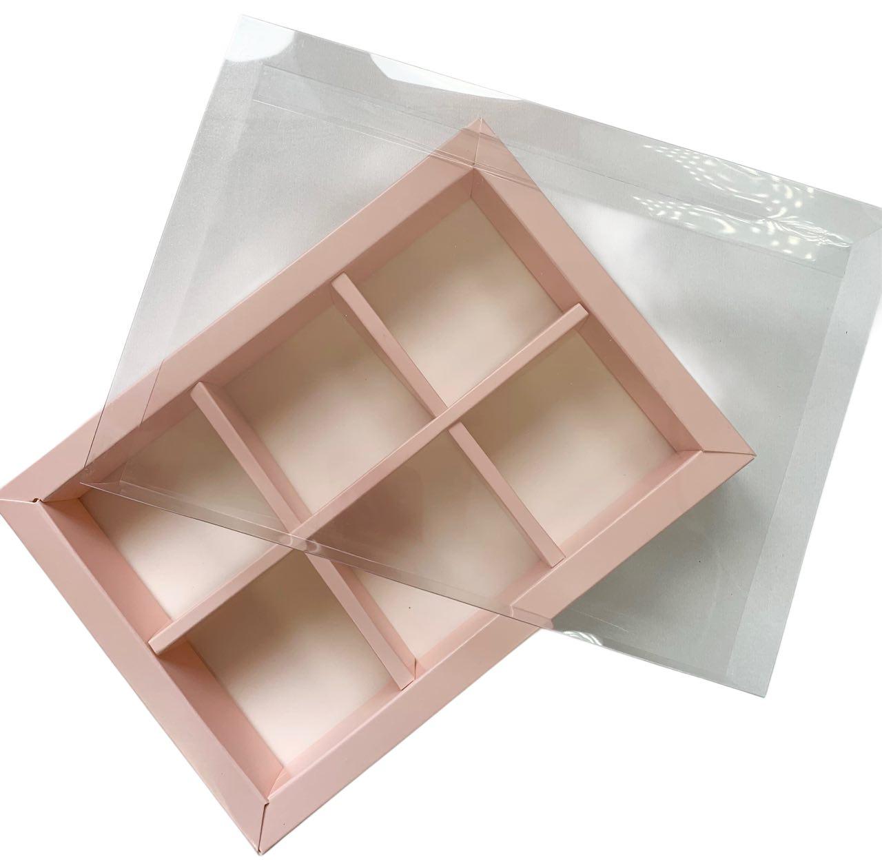 Коробка для моті на 6 шт. пудрова, 190*128*35, фото 1