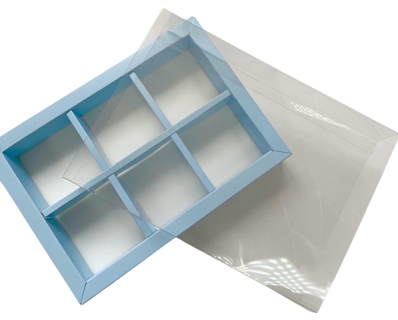 Коробка для моті на 6 шт. блакитна, 190*128*35, фото 1