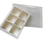 Коробка для моті на 6 шт. біла, 190*128*35