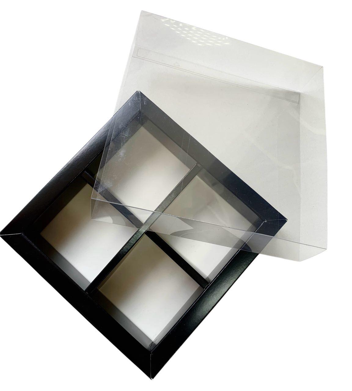 Коробка для моті на 4 шт. чорна, 130*126*35, фото 1