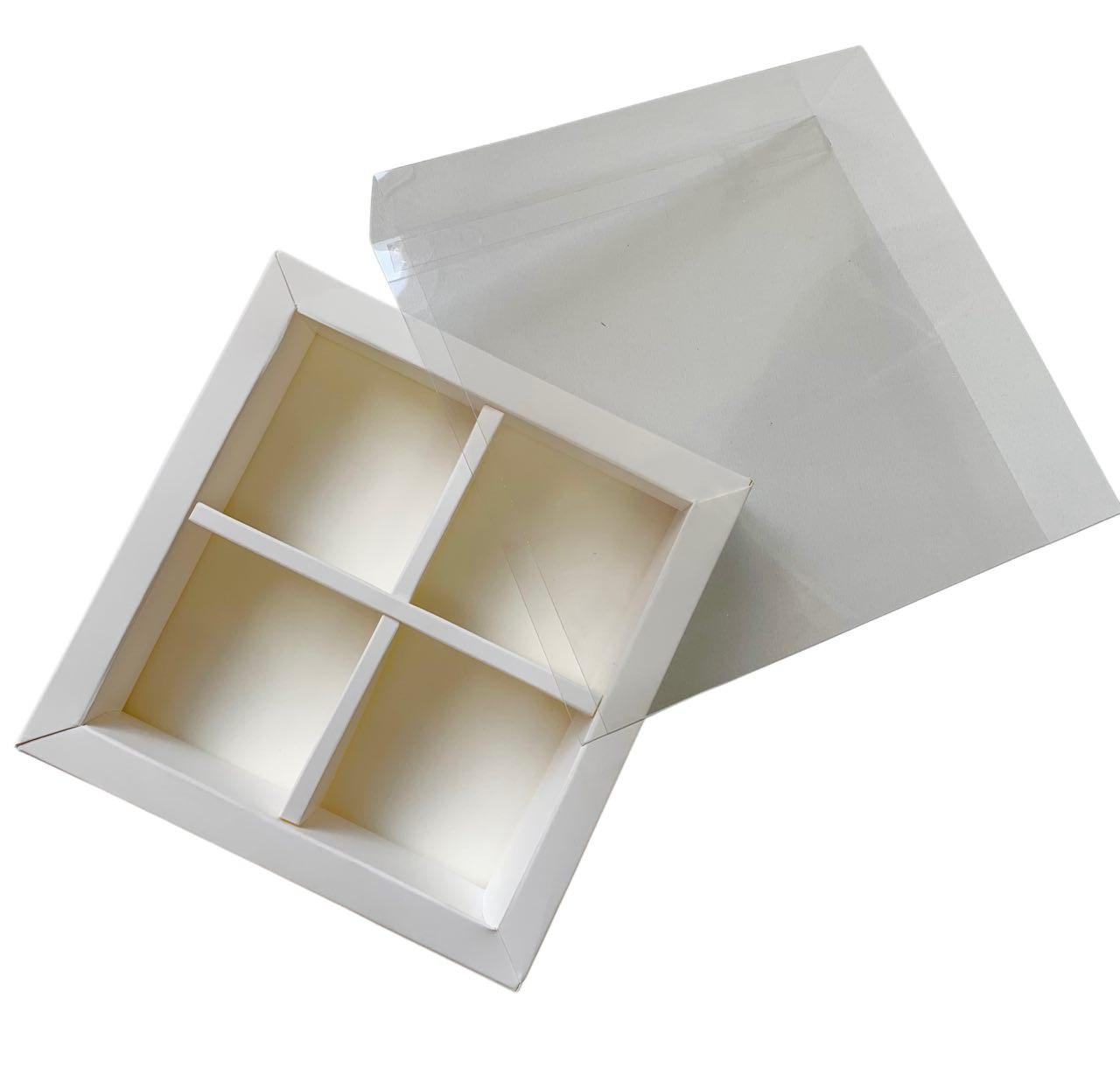 Коробка для моті на 4 шт. біла, 130*126*35, фото 1