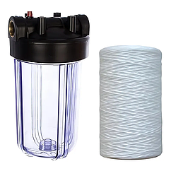 Колба фільтра для холодної води Koer KV-31-1 ВВ10 (колба, картридж PPR нитка) 8 атмосфер 1" (KR5449)