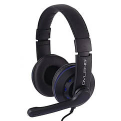 Навушники ігрові Ovleng X5 з мікрофоном Mini-Jack 3.5 mm Black-Blue (3_02843), 8152913 — 107