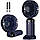 Портативний вентилятор Mini fan XL-880 діаметр 9 см з підставкою для телефону та дисплеєм, фото 4