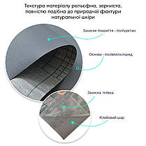 Самоклеюча екошкіра у рулоні 1.37*3m*0.5mm Темно-сірий (D) SW-00001340, фото 4