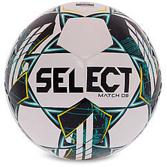 М'яч футбольний SELECT MATCH DB V23 5 Білий-зелений, 7767550 — 586