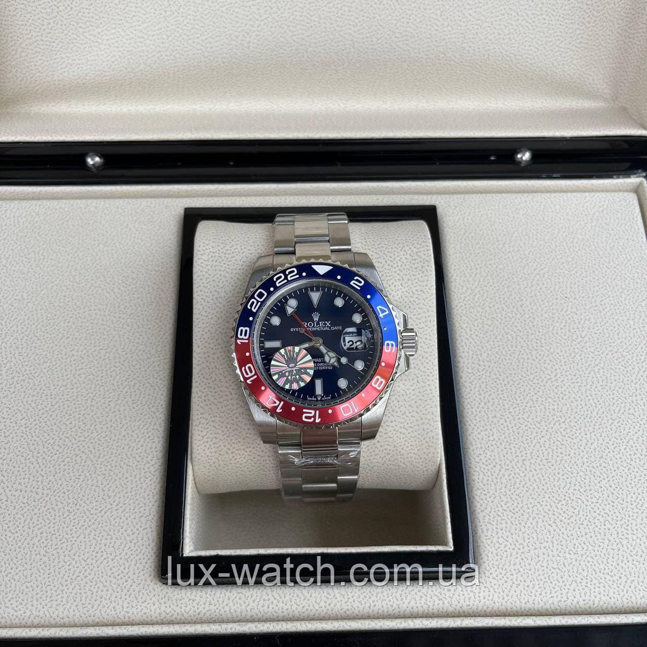 Годинник наручний R/o/l/e/x/GMT-Master II Silver-Blue-Red