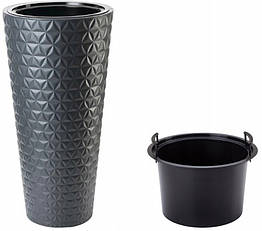 Горщик Diamant Slim-40 антрацит Form-Plastic, 8553792 — 240