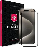 Захисне скло Neu Chatel Corning Gorilla Glass with Mesh for iPhone 15 Pro Front Black