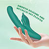 Вібратор з кліторальним відростком Chisa Kissen Kym з фрикціями та функцією підігріву, зелений, фото 9
