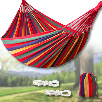 Легкий підвісний гамак 200х80 см для дачі та подорожей