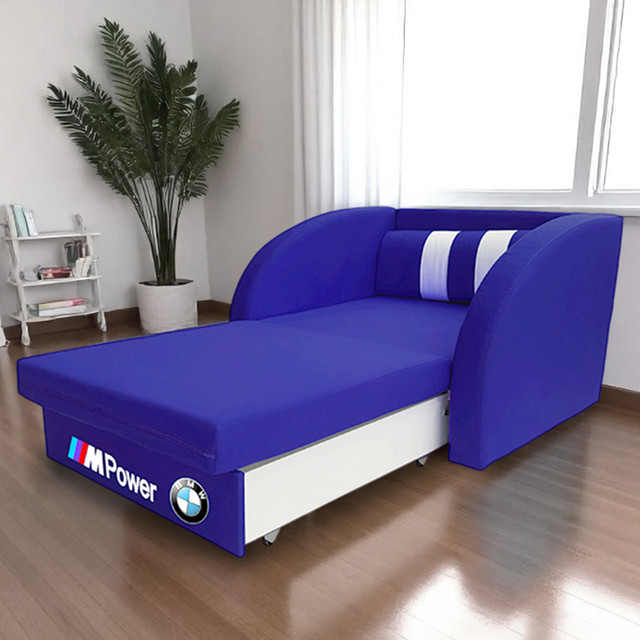 Дитячий диван машина БМВ Смарт, розкладне крісло ліжко BMW Smart для дітей комплект з шухлядою 1700х800