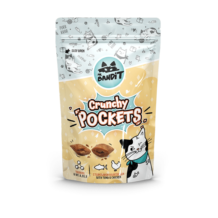 Хрусткі подушечки з тунцем і куркою для котів Mr. Bandit , 40 г