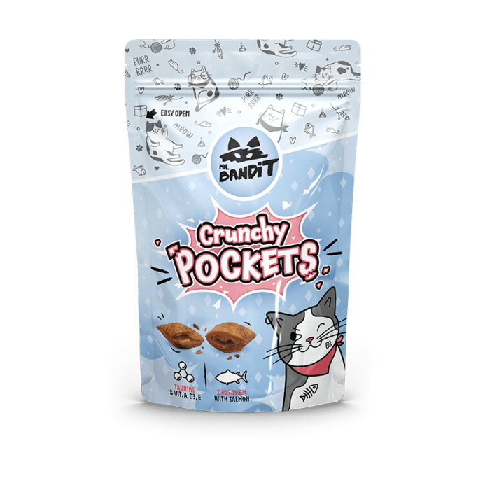 Хрусткі подушечки з лососем для котів Mr. Bandit , 40 г, фото 1