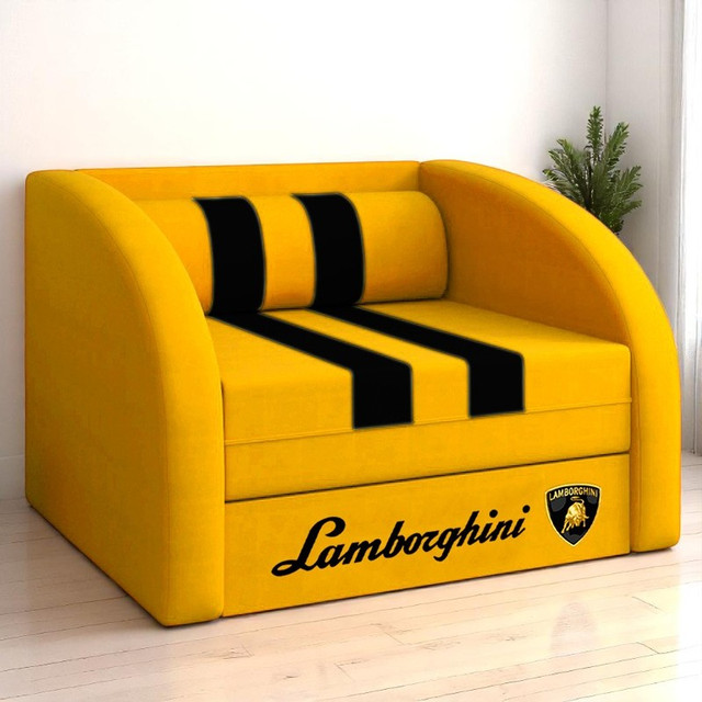 Дитячий диван машина Ламборґіні Смарт, розкладне крісло ліжко Lamborghini Smart для дітей комплект з шухлядою 1700х800