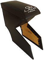 Подлокотник Lada (Лада) ВАЗ 2110-2112 цвет черный с вышивкой VEGA (Вега)