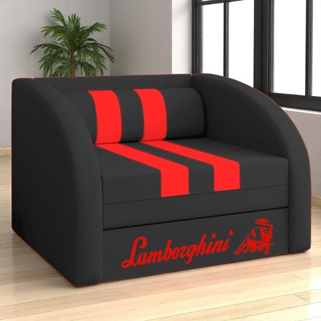 Дитячий диван машина Ламборґіні Смарт, розкладне крісло ліжко Lamborghini Smart для дітей комплект з шухлядою 1700х800